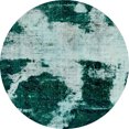thumbnail image 1 of Ahgly Company Indoor Round Abstract Northern Lights Blue Abstract Area Rugs, 7' Round, 1 of 6