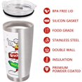 thumbnail image 2 of 20oz Christmas Tumbler with Lid, Stainless Steel Vacuum Double Wall Insulated Travel Tumblers Coffee Mug, 2 of 6