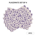 thumbnail image 2 of Linen Placemat With 18×12in Double Stitching Is Effectively Insulated And Foldable For Family Hotel Picnic Trips Tiger Print Style Mediumpurple_3 Four Pieces, 2 of 8