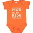 thumbnail image 3 of Inktastic Raised in a Barn in White Boys or Girls Baby Bodysuit, 3 of 5