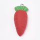 thumbnail image 1 of Handmade Polymer Clay Pendants with Iron Findings Carrot Platinum Red 36x14.5x9mm Hole: 2mm, 1 of 2