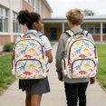 thumbnail image 4 of DISNIMO Dinosaur Print 17 Inch Kids School Backpack, Sturdy Lightweight Bookbag with Adjustable Padded Straps for Boys Girls, Ideal for Daily School Travel Use, 4 of 7