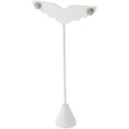 thumbnail image 2 of Plymor White Faux Leather Wing Shaped, Three Pair Earring Display Stand, 3" W x 1.25" D x 6.75" H (Pack of 2), 2 of 2