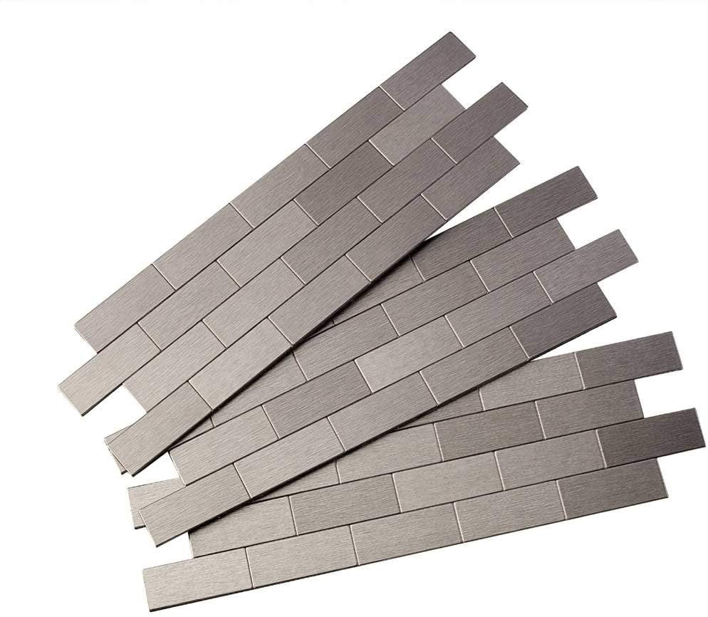 ACP A53-50 Stainless Steel Short Wall Tile 3 x 6 Grain ACP A53-50 Stainless Steel Short Wall Tile 3 x 6 Grain