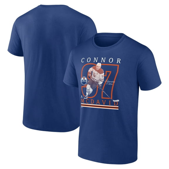 Men's-Fanatics Connor McDavid Blue Edmonton Oilers Player T-Shirt