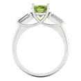thumbnail image 4 of Three-Stone Engagement Ring for Women - 2.5ct Natural Peridot in 14K White Gold Promise Ring, 4 of 6