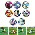 thumbnail image 4 of Balón de fútbol de tamaño 5 para uso regular en equipos de 11 jugadores, balón de entrenamiento de fútbol para competición, práctica escolar, juego en interiores y exteriores, 4 of 5
