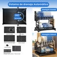 thumbnail image 3 of Escurridor de platos Happy Life acero inoxidable 2 niveles, 3 of 11