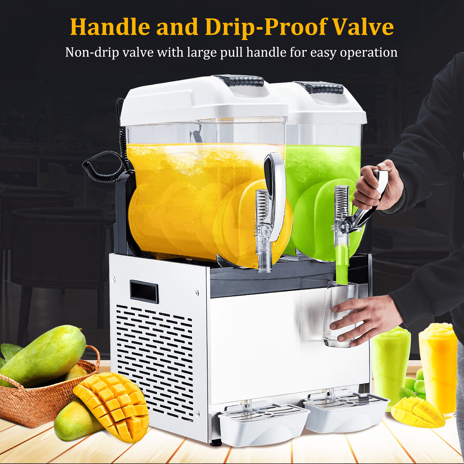2025 New 12 Tank Commercial Slushy Machine, Quick-Freeze Slushie Machine for Home, Margarita Cocktail Maker Machine for Frozen Drinks, Automatic Clean Frozen Drink Maker for Home Supermarkets