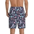 thumbnail image 4 of Lsque Watercolor Marine Animals Mens Sleep Pajama Shorts,Short Pajama Pants, Cotton Ultra-Soft Knit-Small, 4 of 9