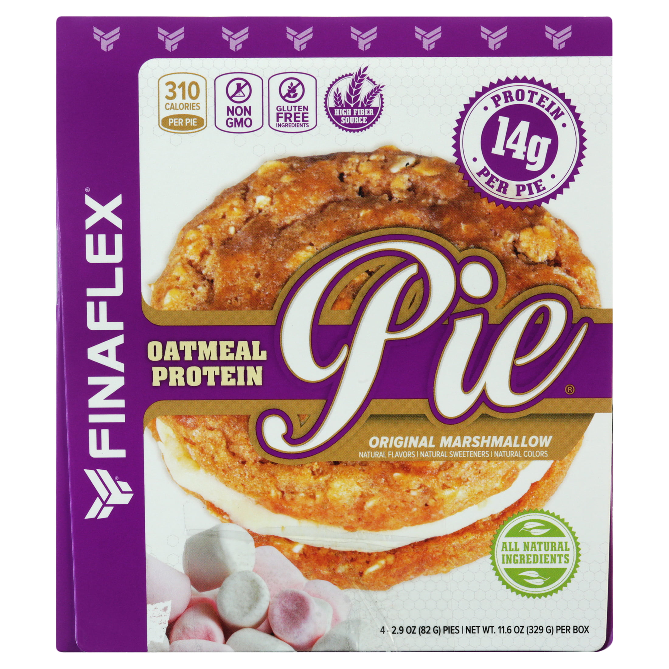 Finaflex Protein Oatmeal Cream Pie, Marshmallow, 2.9 oz, 4 Count Box