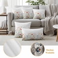 thumbnail image 6 of Watercolor Flower Pillow Covers 2 Pack Spring Multicolor Floral Plant Pillowcase Waterproof Outdoor Throw Pillow Cover for Patio Garden Square Cushion 16”x16”, 6 of 9