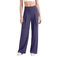 thumbnail image 3 of Stretchy High Waisted Pleated Yoga Pants For Women Wide Leg Loose Pull On Comfy Casual Work Pant, 3 of 7