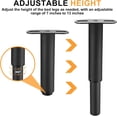 thumbnail image 5 of 2pcs Adjustable Bed Legs 18-33cm, Retractable Furniture Legs, Table Legs, Metal T-Shaped Legs, Bed Base Support, Height Adjustable Feet for Sofa, Bed, Wardrobe, Cabinet, 5 of 5