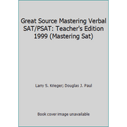 Great Source Mastering Verbal SAT/PSAT: Teacher's Edition 1999 (Mastering Sat), Used [Paperback]