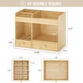 thumbnail image 6 of Large Makeup Organizer with Drawers, Bamboo Countertop Cosmetic Storage for Dresser Vanity Organizer Beauty Desk Skincare Holders Container Make Up Organizing for Lipstick, 6 of 14