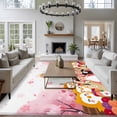 thumbnail image 3 of Japanese Wedding Area Rugs 8'x10', Washable Small Throw Rugs for Living Room Patio, Cute Owls Pink Cherry Blossoms Indoor Outdoor Rug Non-Slip Low Pile Carpet Runner Reversible Floor Mats, 3 of 8