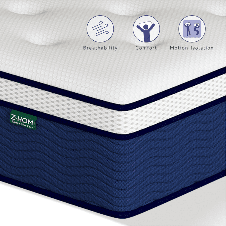 Z-HOM King Size 12-inch Gel Memory Foam Hybrid Mattress, Medium