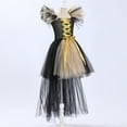 thumbnail image 4 of WUXIAN Toddler Kids Baby Girls Witch Rainbow Black Gown Fancy Dress Up Party Tutu Dress Tulle Dresses Sundress Children Breathable Dailywear, 4 of 5