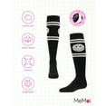 thumbnail image 6 of MeMoi  Athletic Smiley Cotton Blend Knee High Socks - Girls - Female, 12, Black, 6 of 7