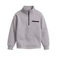 thumbnail image 7 of BLVB Boys Waffle Textured Quarter Zip Sweatshirts Fashion Long Sleeve Pullover Tops Kids Trendy Athletic Casual Outfits(Gray,9-10 Years), 7 of 7