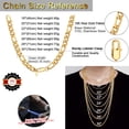 thumbnail image 5 of PROSTEEL Figaro Chain Necklace 9mm 28 Inches 14K Gold Plated Birthday Valentines Day Jewelry Gift for Men Women Adults Age, 5 of 7