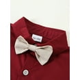 thumbnail image 3 of Toddler Boys Gentleman Outfit Suits Baby Party Clothes Set Shirt Suspender Pants Bowtie 12 Months-5T, 3 of 11