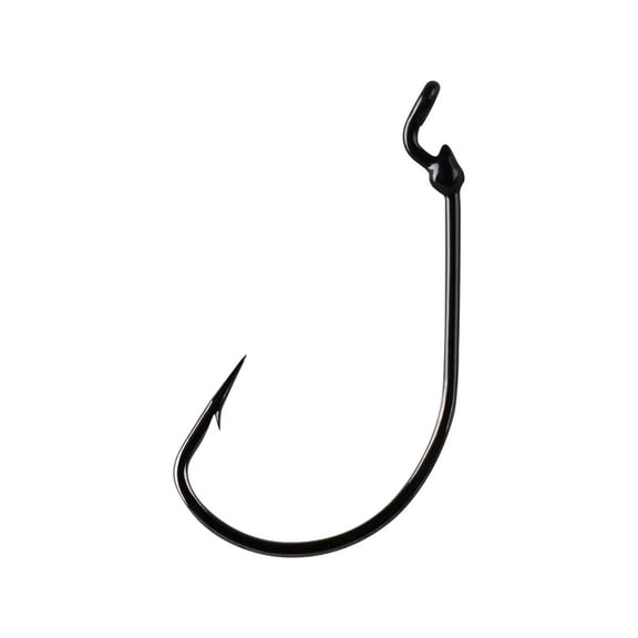 Mustad KVD Grip-Pin Soft Plastic Hook, Black Nickel, Size 2/0, 5 Pack