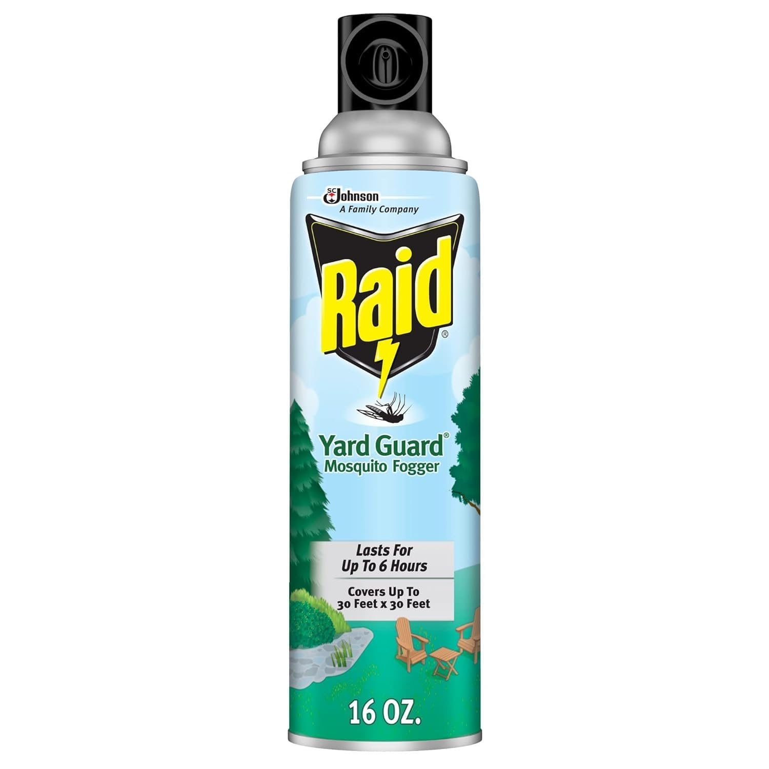 Raid Yard Guard Mosquito Fogger for Outdoor Yard Patio Deck and Garden Mosquito Control Aerosol Spray 16 Ounce (Pack of 10)