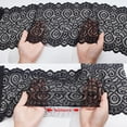 thumbnail image 3 of 6 Yards 3 Colors Stretch Sewing Lace Trim Fabric 7.48Inch Wide Elastic Stretchy Lace Fabric Stretchy lace Ribbon for Sewing Craft Gift Wrapping Bridal Wedding Decorations Multi-color, 3 of 6