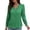 B-Green, variant on Women's Long Sleeve Blouse Dressy V-Neck Solid Color Tops Casual Comfortable for Everyday Wear