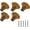 Brown, variant on Minzimin Ceramic Knobs 5 Pack Flower Drawer Pulls Vintage Cabinet Knobs - Antique Dresser Pulls with Screws for Closet Drawer Cupboard Cabinet and DIY Home