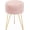 Pink-YX, variant on Simenmax Vanity Stool Chair with Storage, Ottoman Faux Fur Soft Padded Makeup Footstools Seat with 4 Metal Legs Anti-Slip Adjustable Feet Modern Cute Small Footrest for Home Entryway Bedroom,Pink