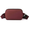 thumbnail image 1 of Sac Ceinture pour Femmes, Sacs Banane Imperméables pour Femmes Hommes Sac Banane Sacs de Corps pour Femmes avec Sangle Réglable Bordeaux, 1 of 6