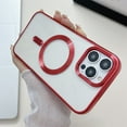 thumbnail image 2 of SaniMore Designed for iPhone 16 Pro Clear Case, Support Mag-Safe Wireless Charging Shockproof Transparent Powerful Magnetic All-Round Protection Phone Case for iPhone 16 Pro, Red, 2 of 7