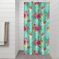 thumbnail image 2 of Pioneer Flower Floral Print Pattern Shower Curtain 36"x72", Bathroom Decorative Shower Curtain Set with 12 Hooks, Waterproof Washable, 2 of 6