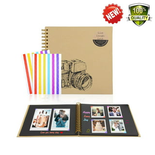 Austok DIY Scrapbook Photo Album, with Pens and Stickers, with Scrapbooking  Kits Suitable for Anniversary, Travelling, Family, Graduation Gift for  Boyfriend Couples 