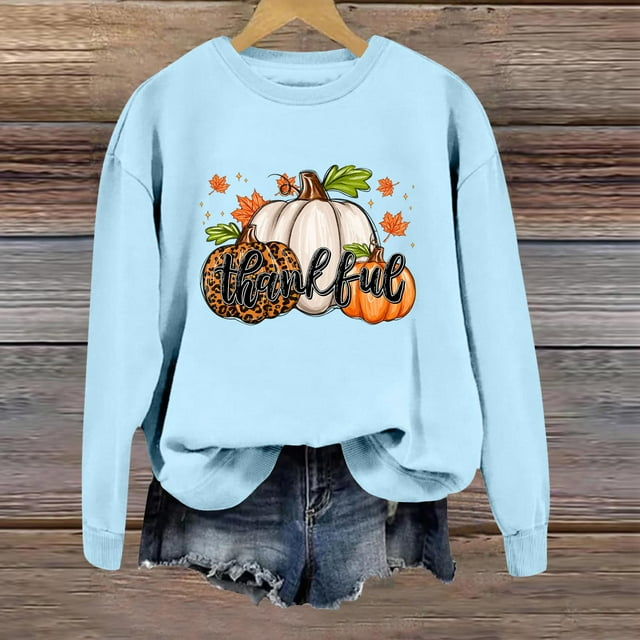 TINZ T-Shirt à Manches Longues Col Rond Imprimé Chandail en Molleton Court pour Femmes Grande Taille Léger à Capuche Zippée