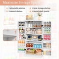 thumbnail image 4 of 47in Kitchen Pantry Cabinet, Wood Kitchen Storage Pantry Cabinets Freestanding Pantries Cabinets with Doors & Adjustable Shelves, White, 4 of 7