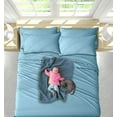 thumbnail image 4 of Full Bed Sheets | Microfiber Bed Sheet Set | Soft, Wrinkle Resistant & Fade Stain Resistant Bedding | Set of 4 Pieces – 1 Flat Sheet, 1 Deep Pocket Fitted Sheet, 2 Pillowcases – Full, Teal, 4 of 10