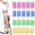 thumbnail image 5 of Jouet pour Chat à Ressort en Plastique Coloré, Balle Sautante, Fournitures pour Animaux, Ressorts en Plastique, Utilisé pour les Activités Intérieures - Jeu de Mise en Forme à Ressort en Spirale Coloré de 1 Po, Convient aux Chats, Chatons et Animaux (multi-col, 5 of 5