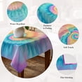 thumbnail image 5 of Colorful Tie Dye Table Cloth Waterproof Tablecloths, Rainbow Ombre Abstract Pattern Art Tablecloth Dining Table Cover for Kitchen Party Tabletop Outdoor, Rectangle Tablecloth 54x108 Inch, 5 of 9