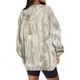 thumbnail image 2 of Womens Camo Sweatshirt Maple Leaf Print Oversized Sweatshirt Fleece Pullover Casual Long Sleeve Crewneck Sweatshirt, 2 of 5