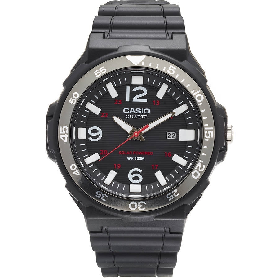 casio 3 hand analog rotating bezel