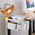 thumbnail image 4 of Bedside Organizer  Felt Bed Storage Caddy With Tissue Box And Water Bottle Holder  For Tablet Magazine Phone Remote Holder For Home College Dorm Bed Rails  Sofa  Bunk Beds, 4 of 6