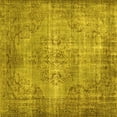 thumbnail image 1 of Ahgly Company Machine Washable Indoor Square Abstract Yellow Contemporary Area Rugs, 8' Square, 1 of 4
