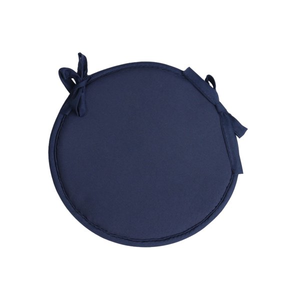 Yuarrent Cojín de algodón y cómodo para sillas de bistró - Cojín de asiento con lazos que no se desvanecen Decoración del hogar azul oscuro