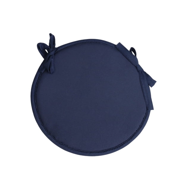 Yuarrent Cojín de algodón y cómodo para sillas de bistró - Cojín de asiento con lazos que no se desvanecen Decoración del hogar azul oscuro