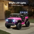 thumbnail image 6 of Outfunny 12V 7Ah Kids Ride on Truck, 2 Seater Electric Ride on Toys Car for Big Kids w/ Remote, Bluetooth - Pink, 6 of 10