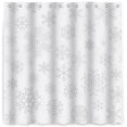 thumbnail image 3 of White Christmas from Gray Snowflakes on Pattern Snow Shower Curtain 72X72 Inch, 3 of 6